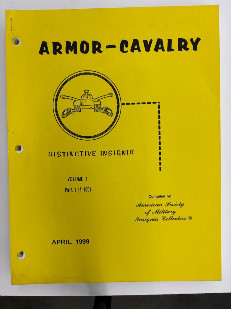 Asmic  April 1999 Armor - Cavalry Distinctive Insignia Volume 1