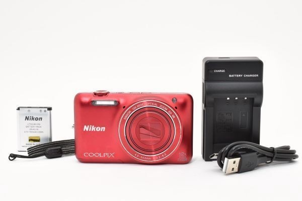 Nikon COOLPIX S6000 Raspberry Red Digital Camera Excellent Condition