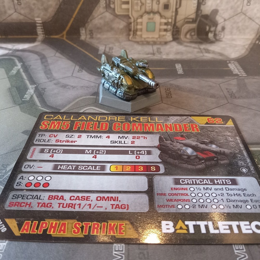 Battletech, Callander Kell, SM5 Field Commander, Custom Painted.