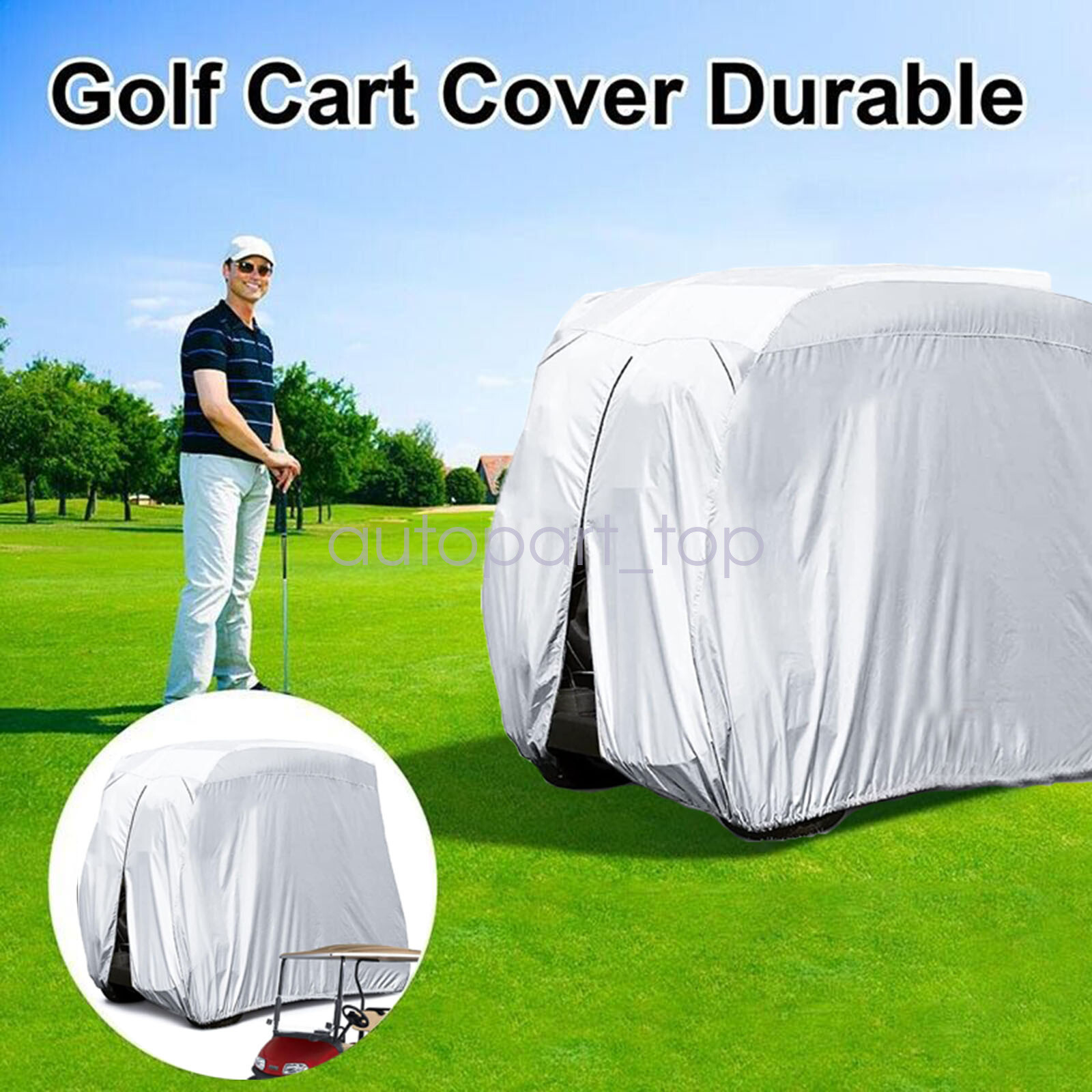 UV Prevent Dustproof Waterproof cloth Golf Cart Cover For EZGo Club Car Yamaha