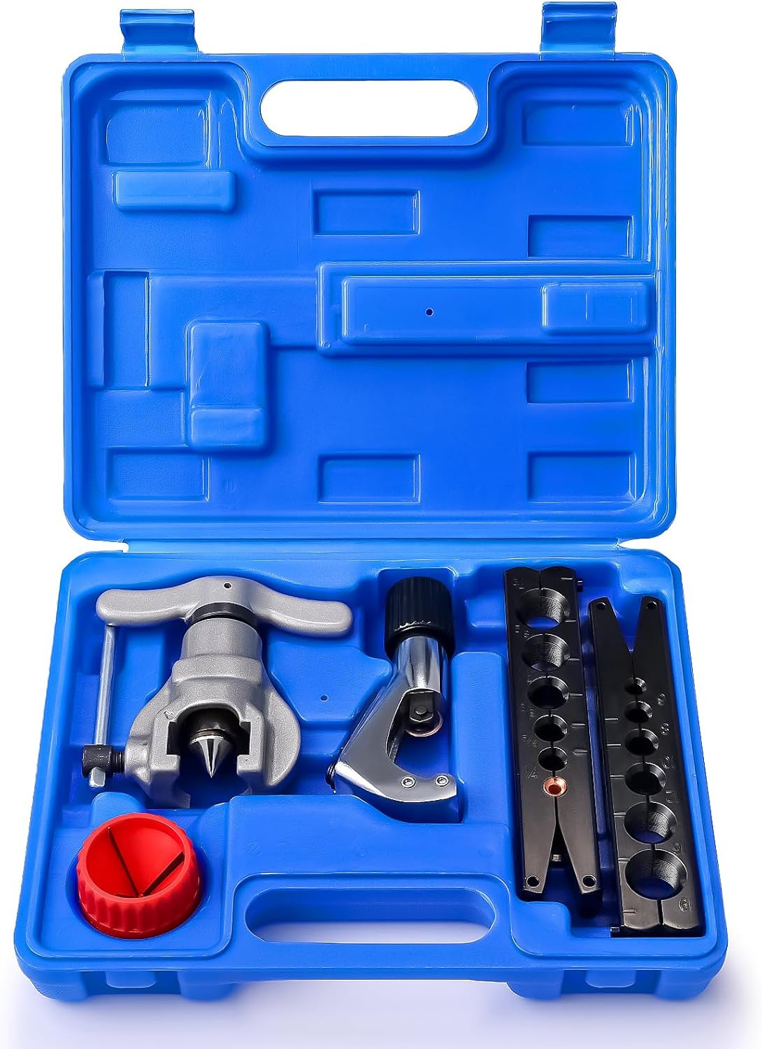 HVAC Flaringtool Kit for 1/4 to 3/4In Pipes, 45 Degree Eccentric Cone Type, 2 Fl