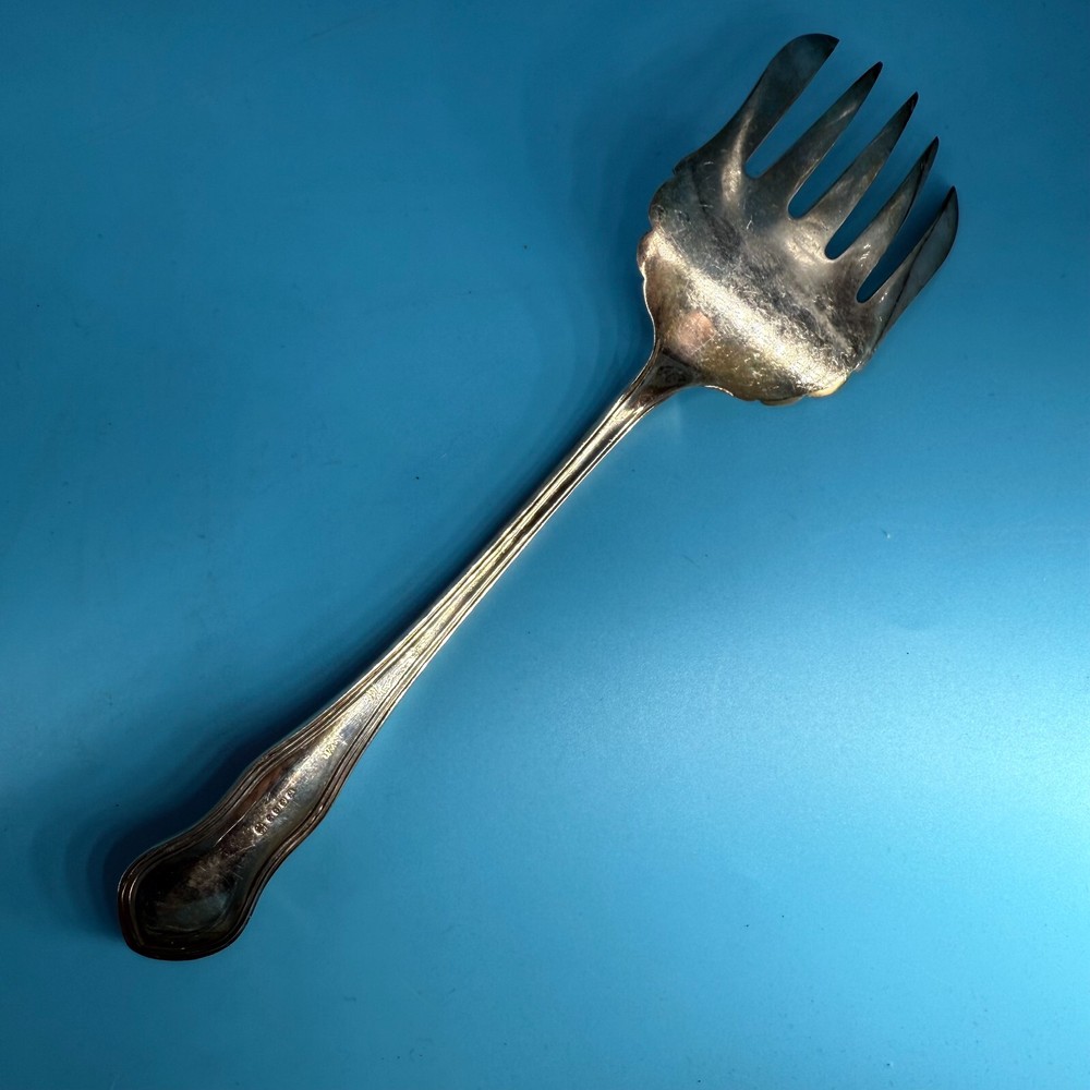 Watson & Gillot Silverplate Large Serving Fork 9" Meat Fork Fish Fork