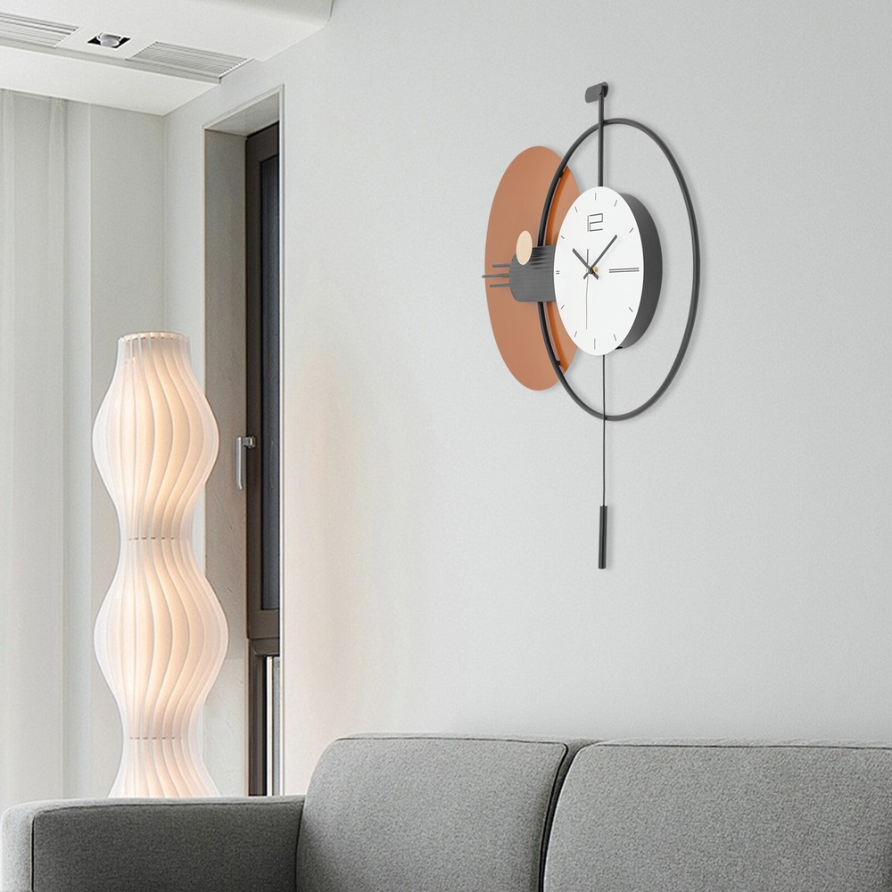 Modern Wall Clock, Wall Clock with Pendulum, Large Modern Wall Clock