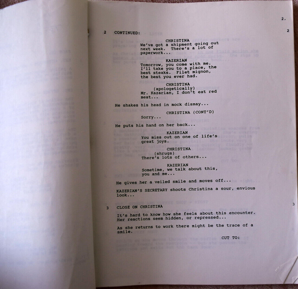 1992 Original "Running Delilah" Shooting Draft Screenplay Script