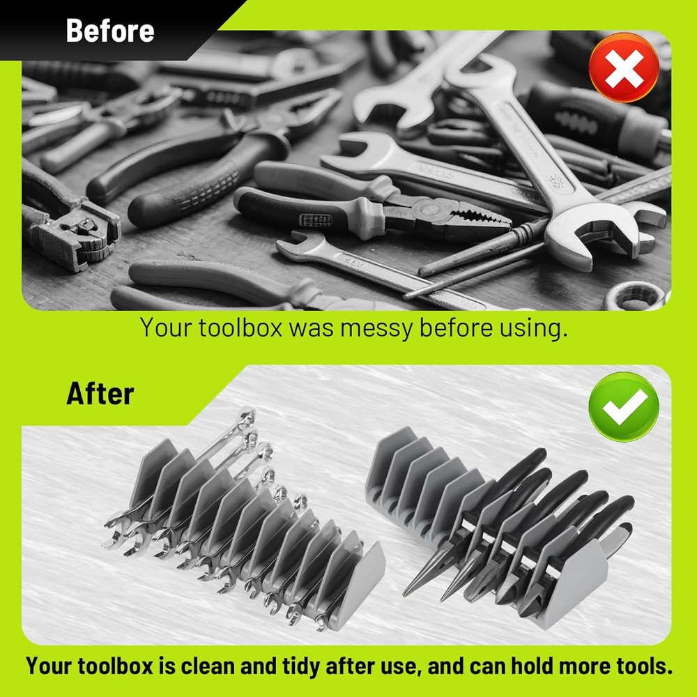 2-Pack Plier Organizer Rack Tool Drawer Durable Space-Saving Design Storage