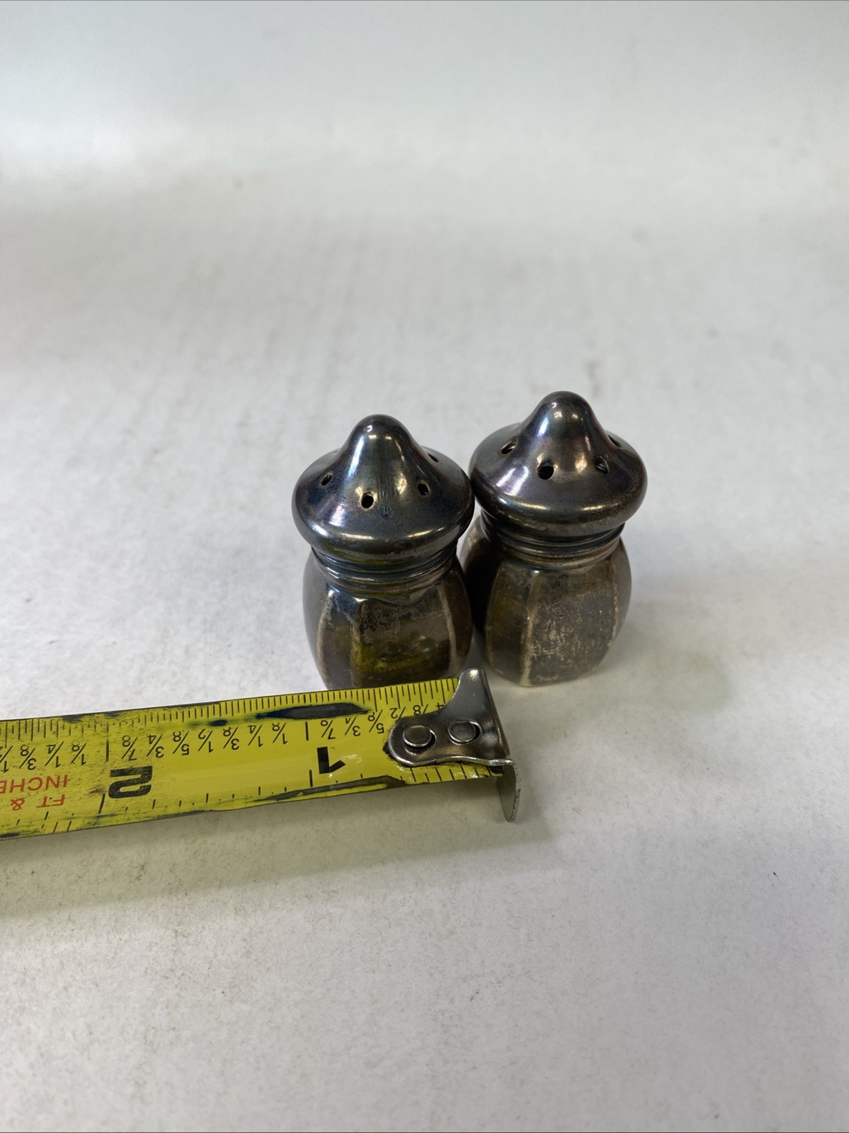 Vintage Sterling Silver Salt And Pepper Shaker set Signed V.L. (Vincent Lollo)