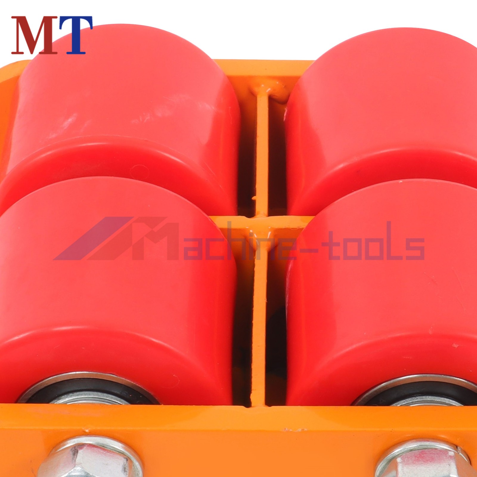 4 Pcs Heavy Duty Machinery Skates Dolly With Handle 6T/13200Lbs 360° Rotation