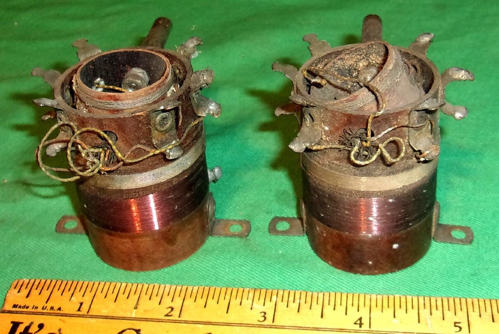 (2) Adjustable Radio Coils Variocoupler Types 2 1/4 inch