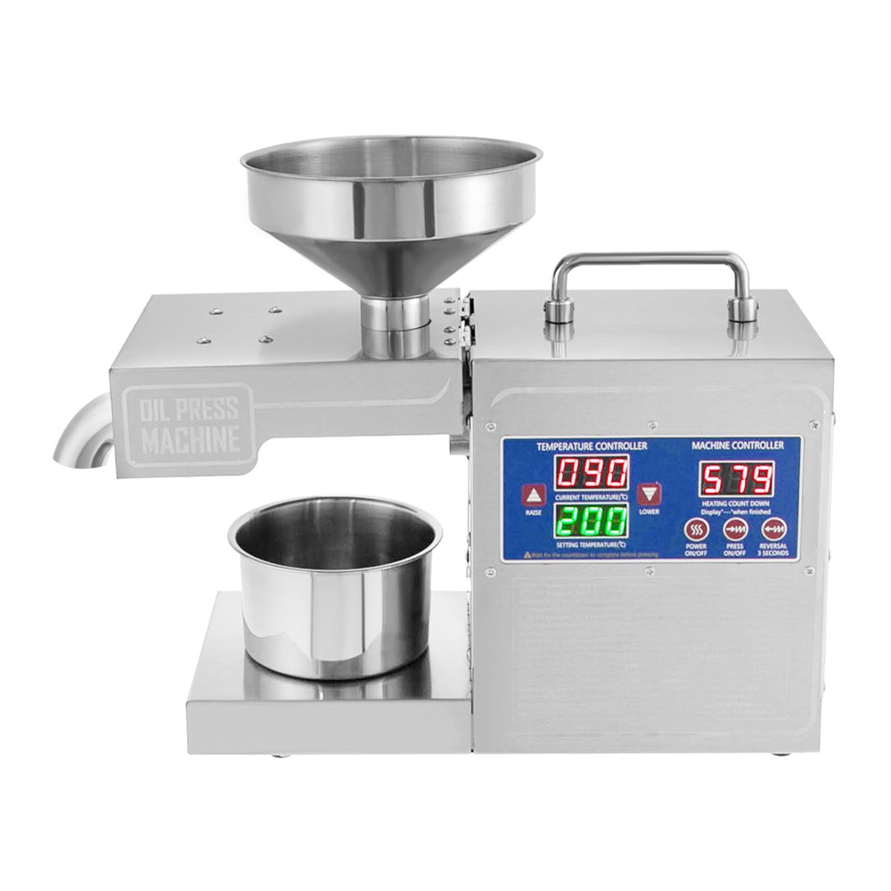 Automatic Oil Press Machine Cold&Hot Press 820W Adjustable Temperature Low Noise