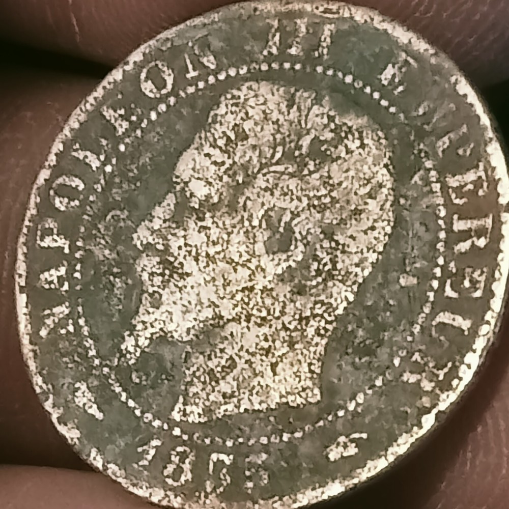 DATE ERROR-1835 CINQ CENTIMES NAPOLEON SILVER