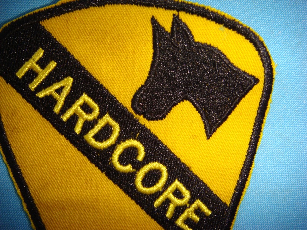 VIETNAM WAR PATCH, US ARMY HARDCORE - 1st CAVALRY DIVISION