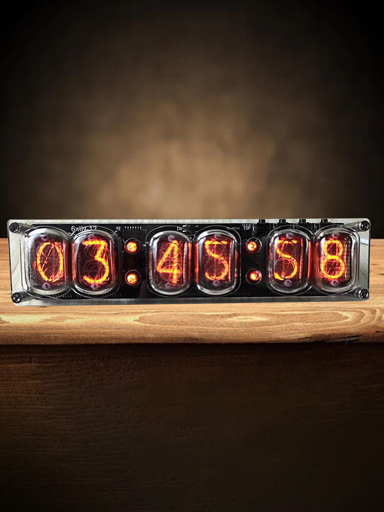 6-bit IN-12 Glow Tube Clock IN12 Nixie Clock Base Not Include Tube DC 5V