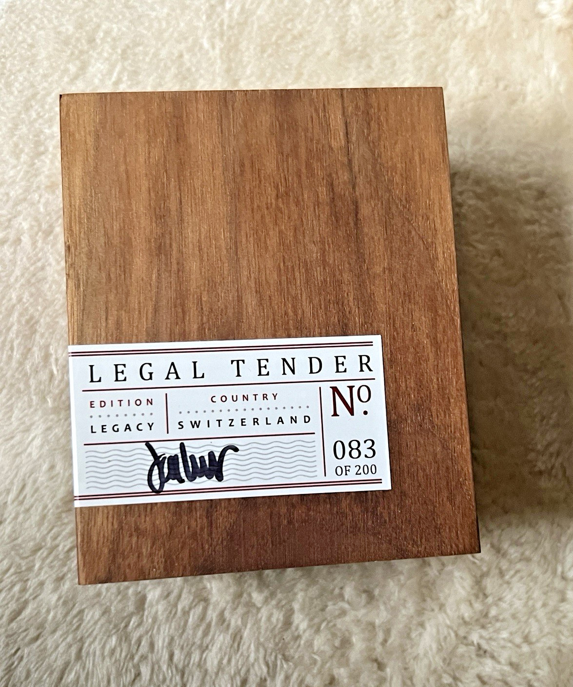 Legal Tender Playing Cards-Swiss Franc Legacy Ed.- Jackson Robinson/KWP #XXX/200