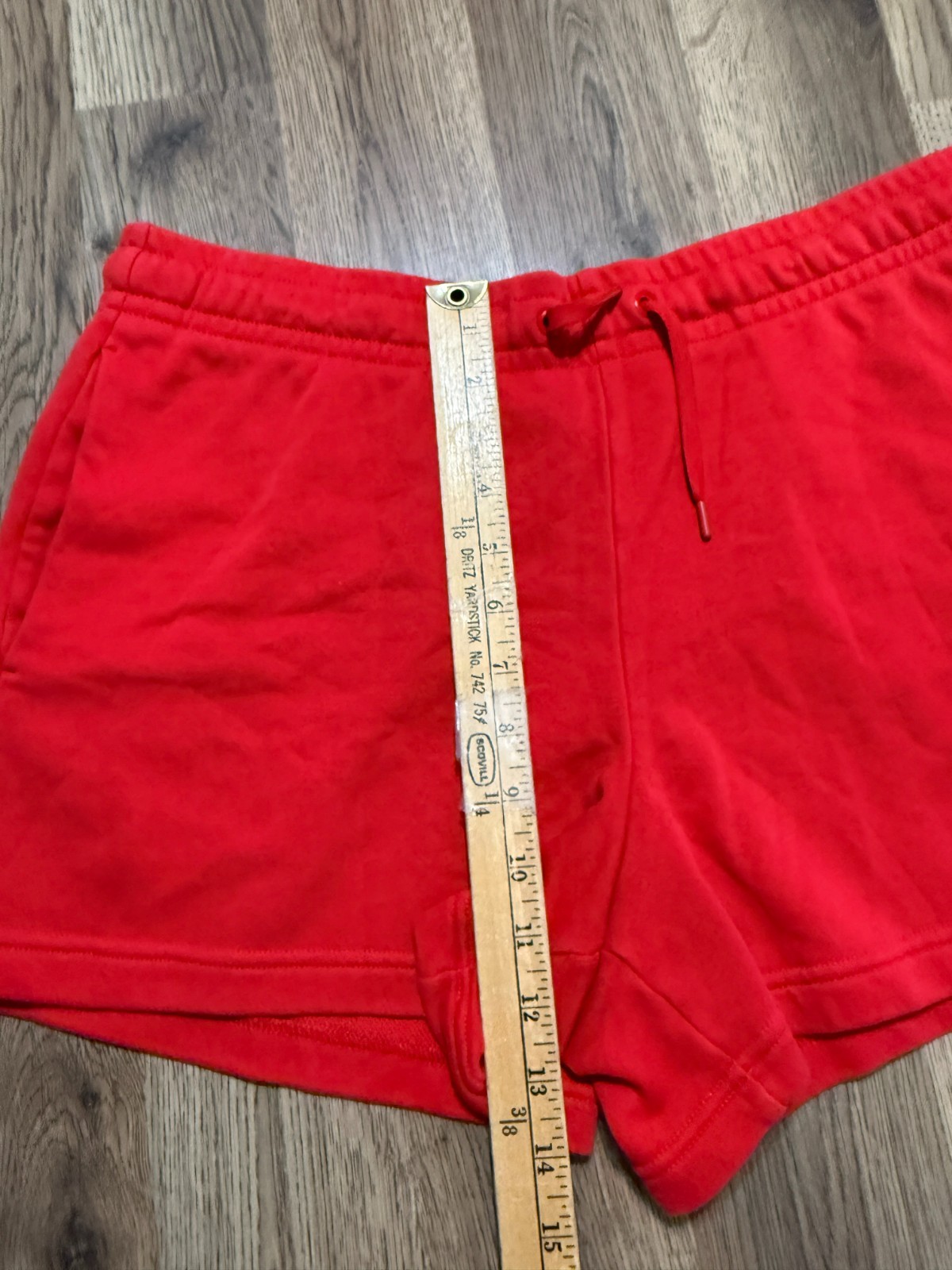 Nike Shorts Women's Size Large Red Tie Waist High Rise Activewear Casual