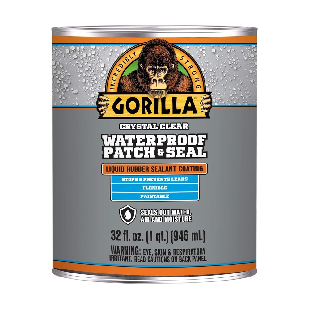 Gorilla Patch & Seal Liquid Rubber Waterproof Sealant, 1 - Pack, Clear