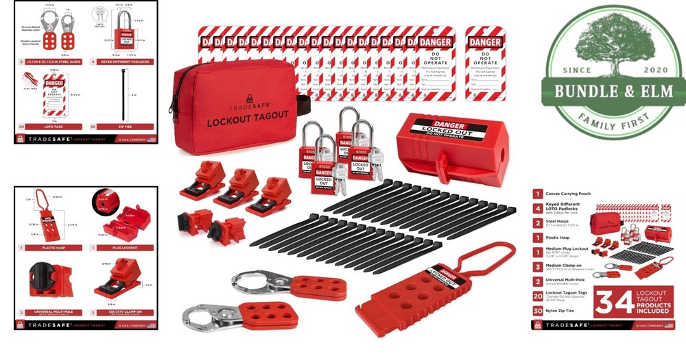 Electrical Safety Kit for Group Lockout Operations and Hazardous Energy Control