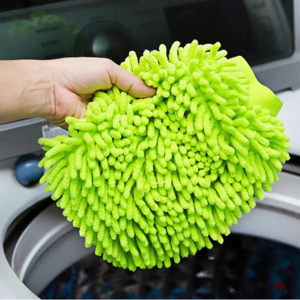 Libman Microfiber Dusting Mitt Green Easy Grip Lifts & Locks Dust