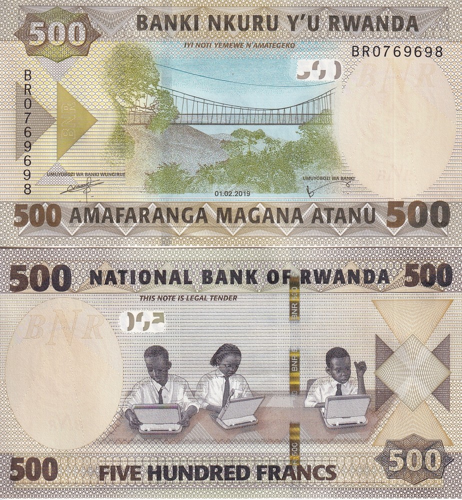 Rwanda 500 Francs 2019 P 42 UNC