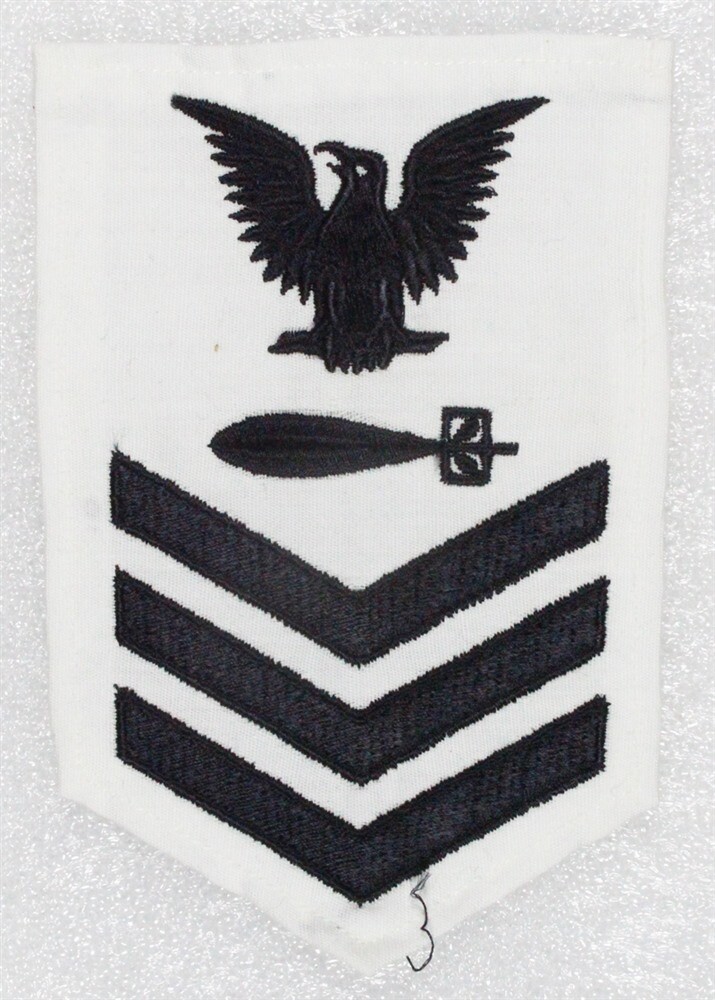 USN Navy Rate: PO1, Torpedoman's Mate - white