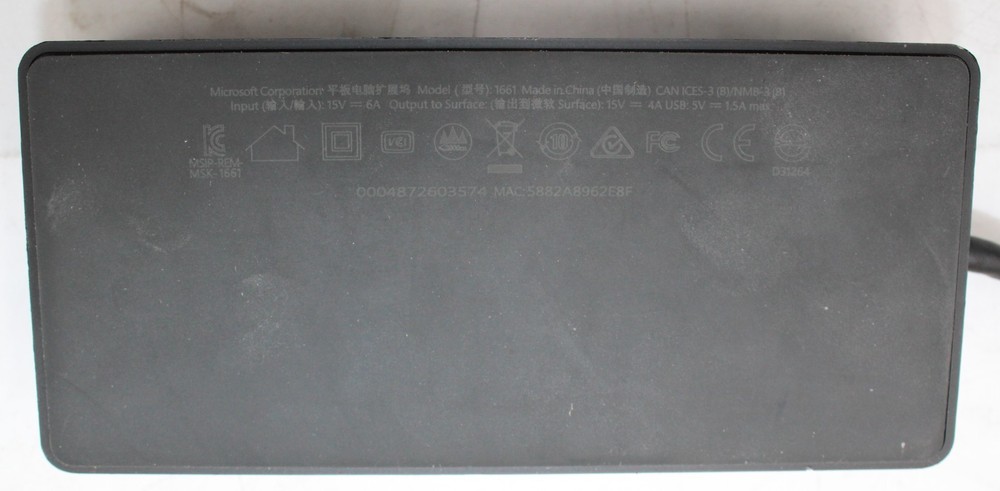 Microsoft 1661 Surface Dock Docking Station ONLY (No Power Supply)