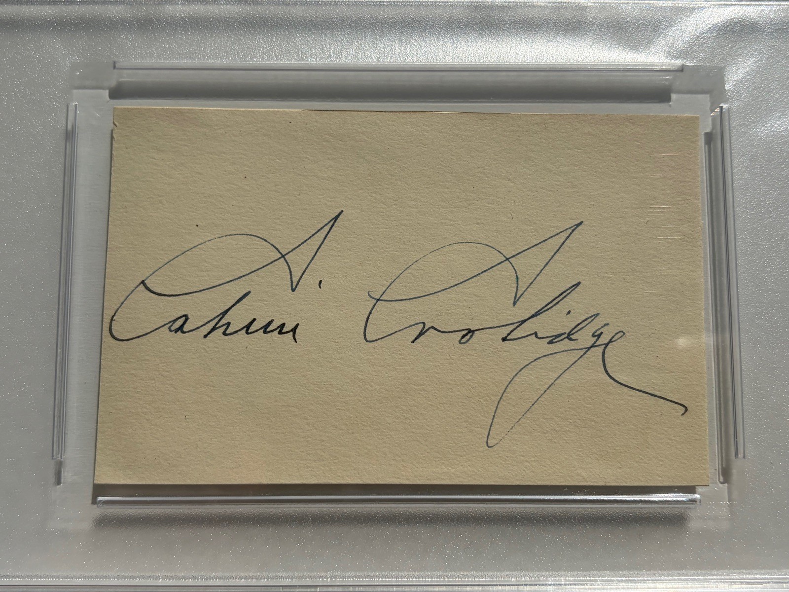 Calvin Coolidge 30th US President Signed Autograph Cut PSA DNA