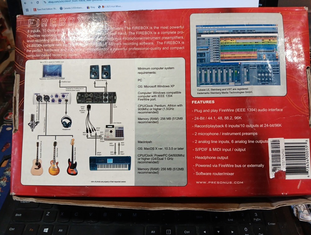 PRESONUS FIREBOX DIGITOL RECORDING INTERFACE With Box & Papers
