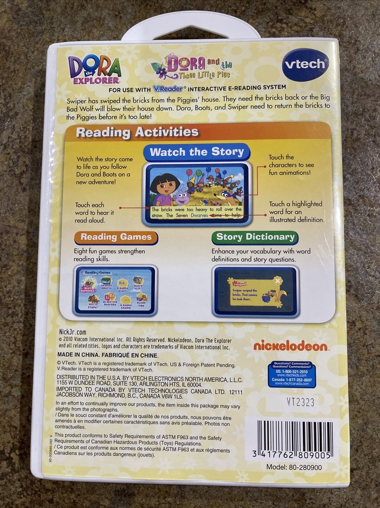 Vtech VReader Dora the Explorer & the 3 Little Pigs 2010