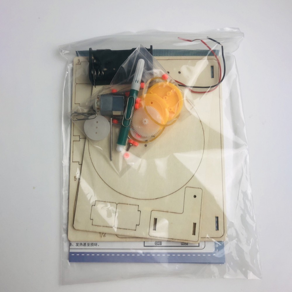 Wooden Mechanized Electric Plotter for Creative Art Projects