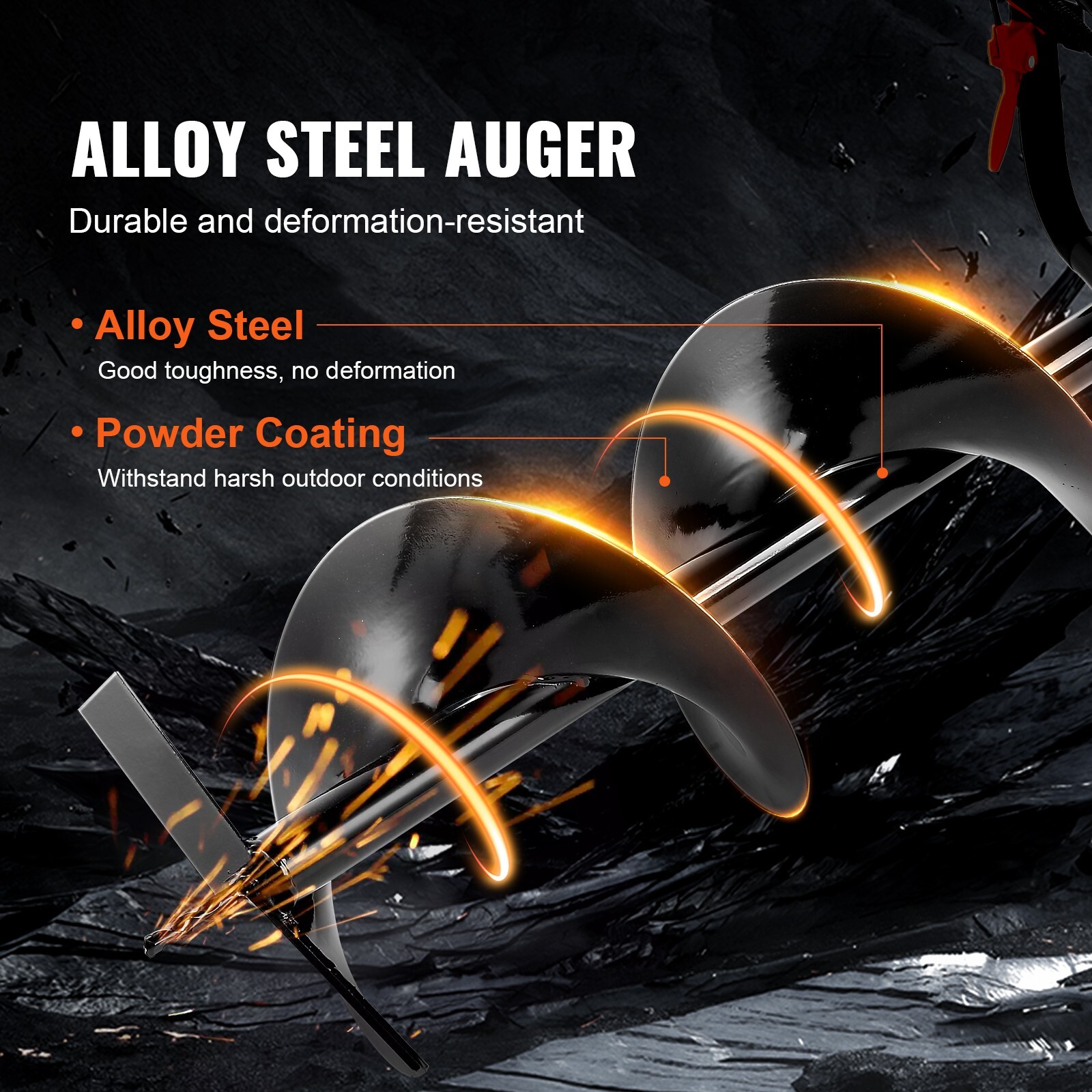 Post Hole Digger 52cc Gas Powered Earth Digger 2 Auger Drill Bit 6" & 10"