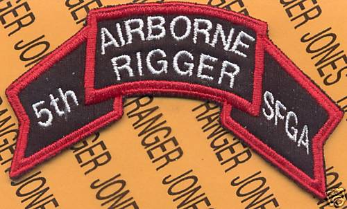 5th Special Forces Airborne Rigger SFGA scroll patch