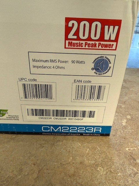 Clarion marine speakers