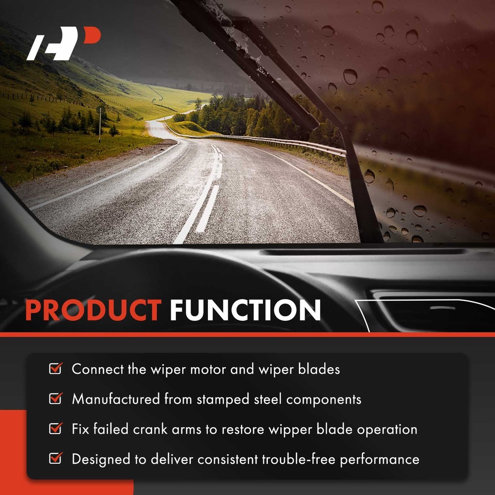 A-Premium Front Side Windshield Wiper Linkage with Hardware for Mazda 3 14-18