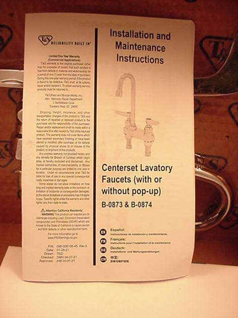 T & S B-0892 Medical Faucet 4-Inch Deck Gooseneck Swivel