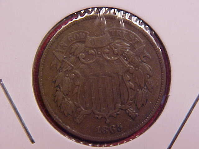 1865 TWO CENT PIECE - VF - SEE PICS! - (N8082)