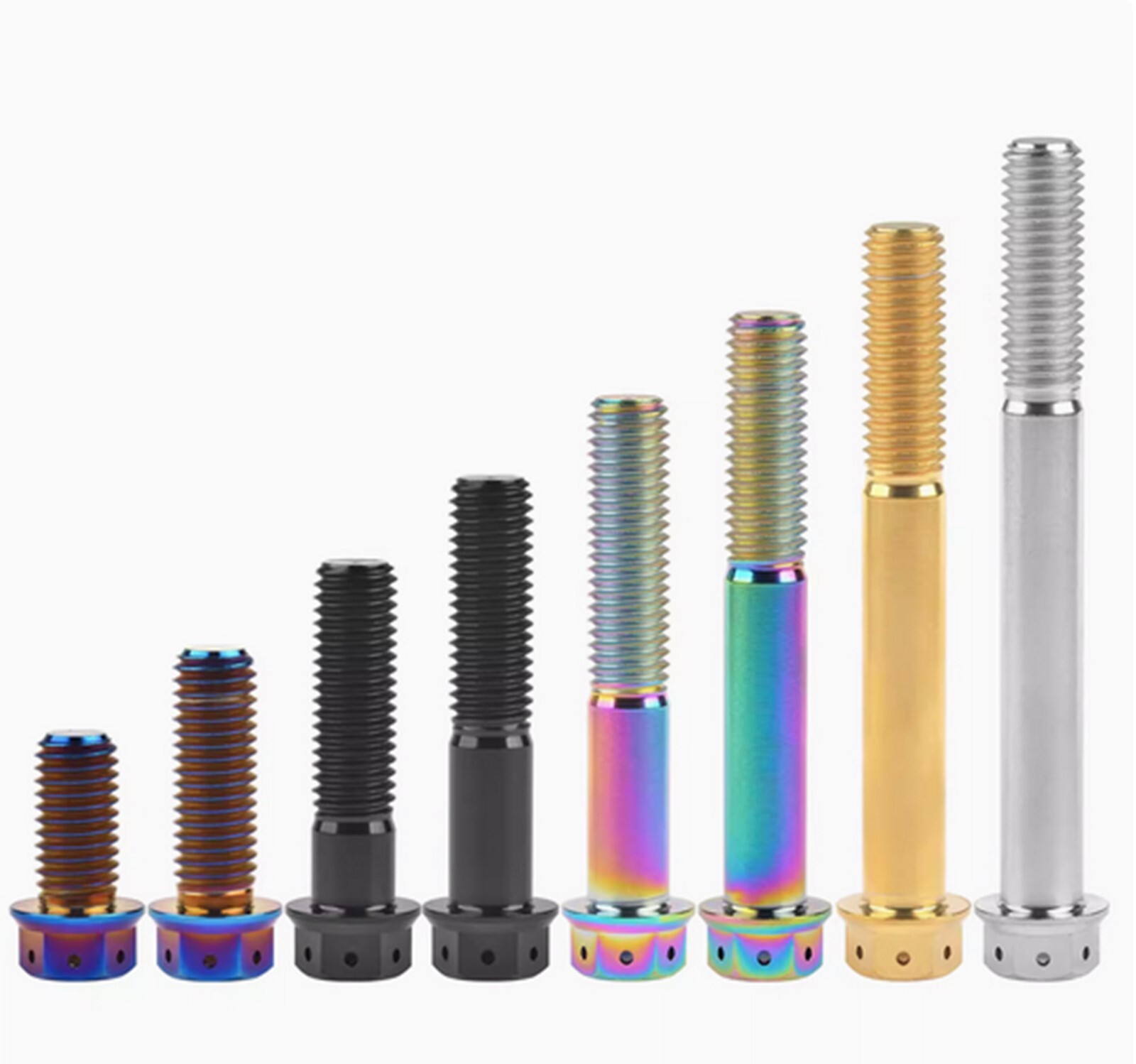 4 Pcs Titanium Bolt M10x1.25/1.5mm Hex Flange Head 20,25,30,35,40,45,50,55-90mm