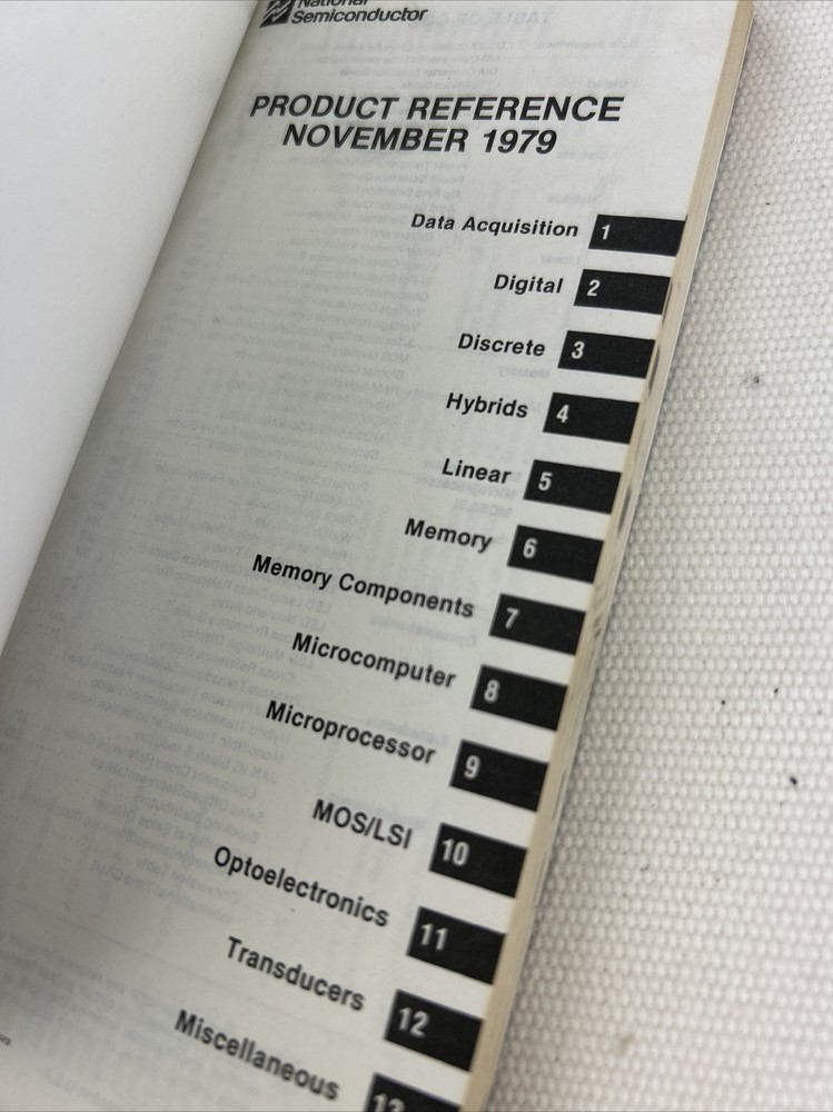 NATIONAL SEMICONDUCTOR DIGITAL LINEAR DISCRETE BOOKLET