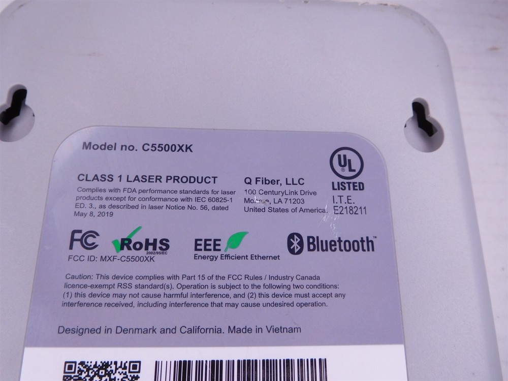 Quantum Fiber C5500XK High Performance Modem No AC Adapter (S8)