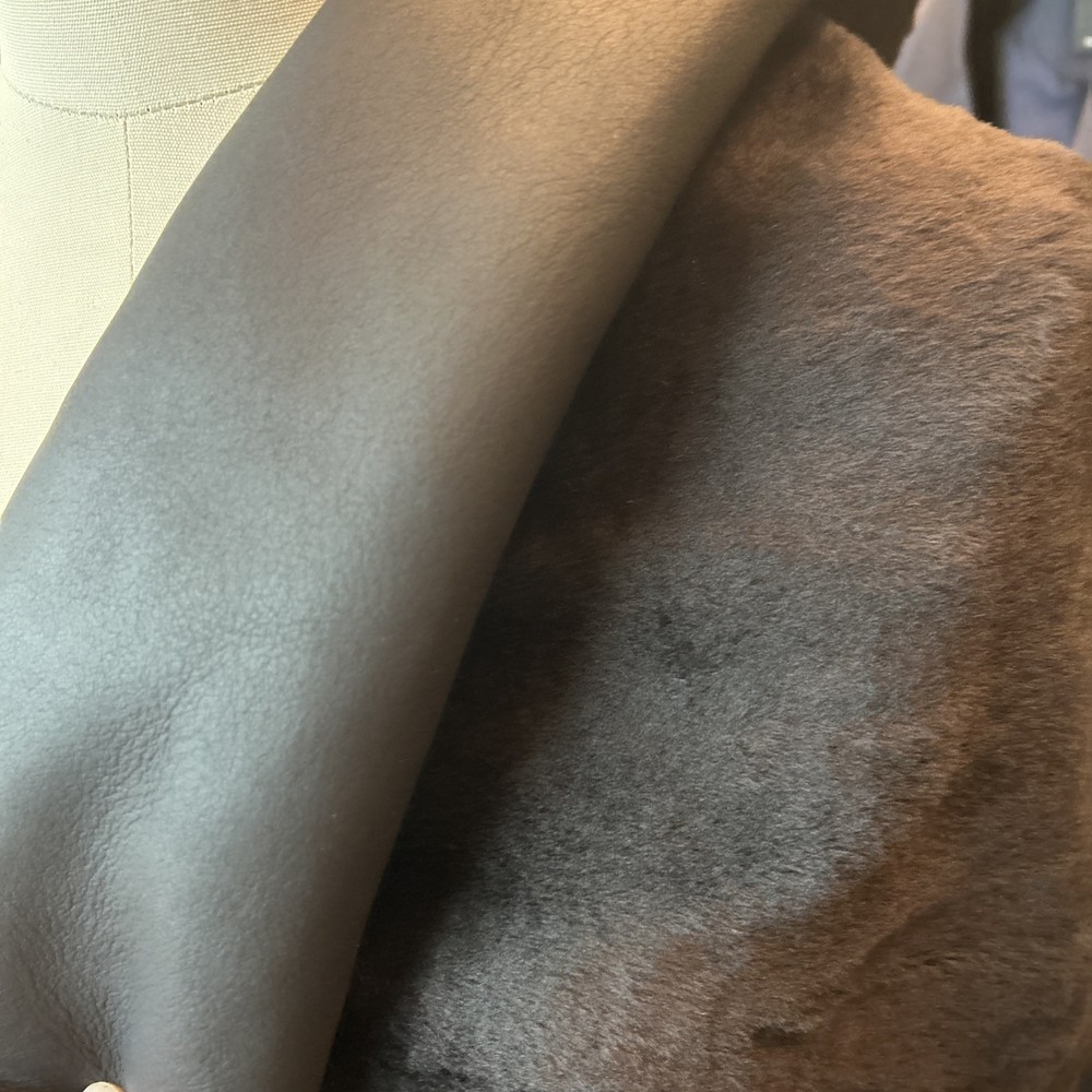 MERINO SHEARLING/NAPPA MATCHES BACK DURK BROWN/BLACK