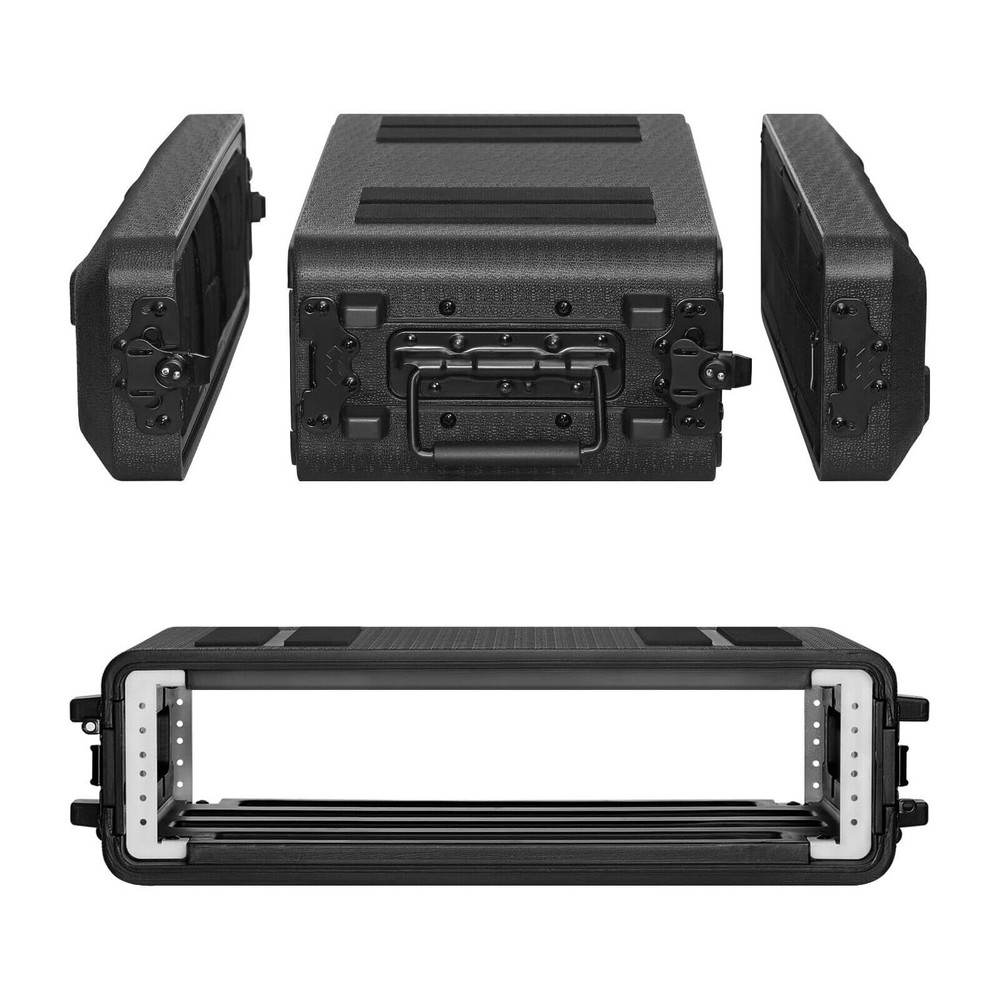 6U Rack Flight Case 15inch Deep Ventilated Rack Case Dustproof for Pro Audio