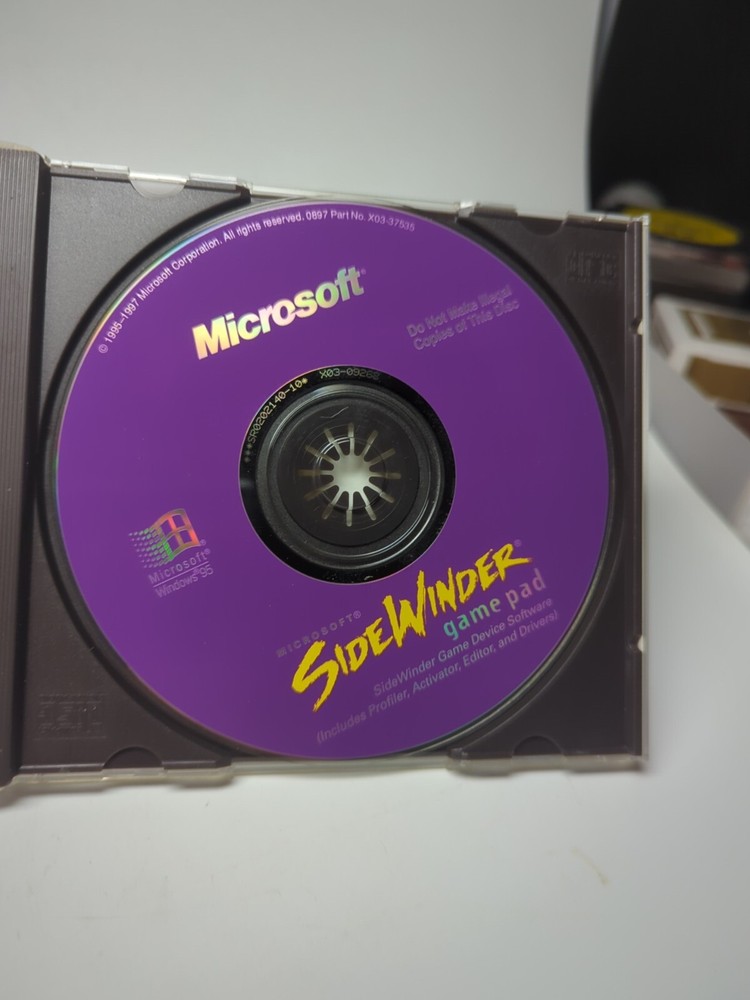 Microsoft SideWinder Gamepad manual + Controller software Excellent Condition