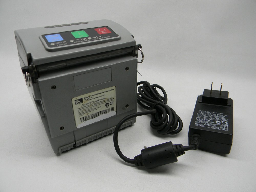 Zebra Encore 3 Portable Printer with Battery and Power Adapter #732