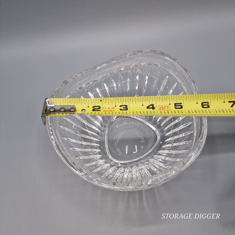 VTG Mikasa Bowl/Dish Germany 6" Triangular Crystal Clear Cimarron Pattern Unique