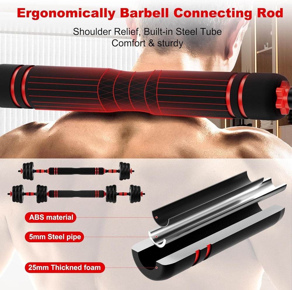5-in-1 Adjustable Dumbbell Set 10-90lbs