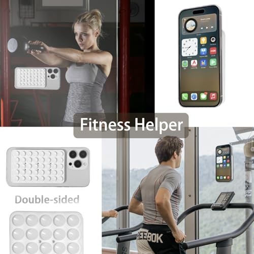 Silicone Suction Phone Case Mount - Universal Compatibility for iPhone & White