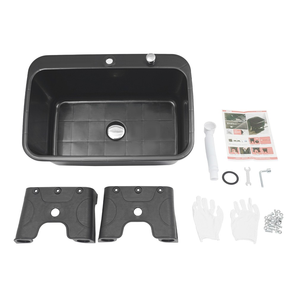 Floor Mop Sink Kit, Freestanding Mop Bucket, PP Mop Sink, Rectangular Mop Basin