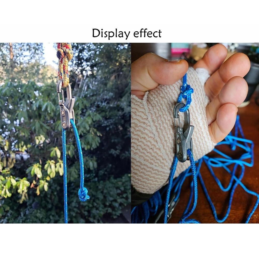 Cable Puller Lock Buckle Rope with Roller Tensioner Non-Slip Tie Down Rope