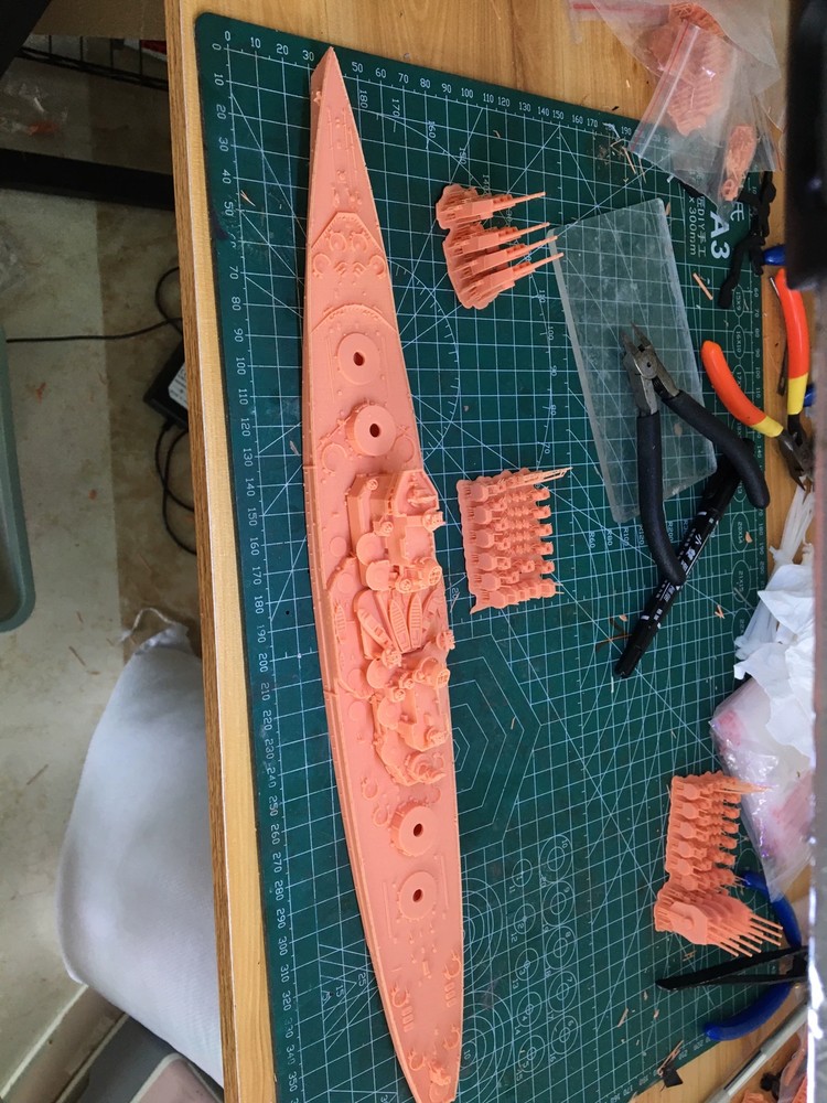 3D Printed 1/700 British Conqueror Battleship Unpainted Model Kit NEW！