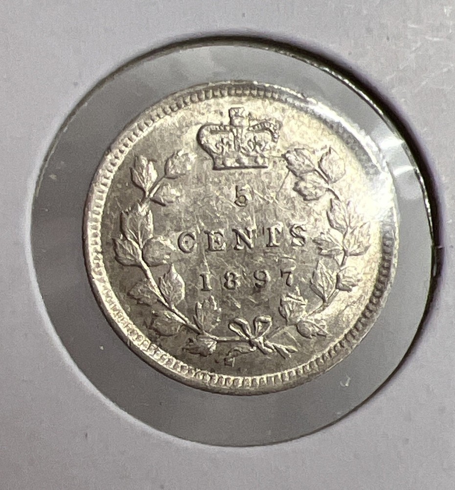 1897 Canada Silver 5 Cents
