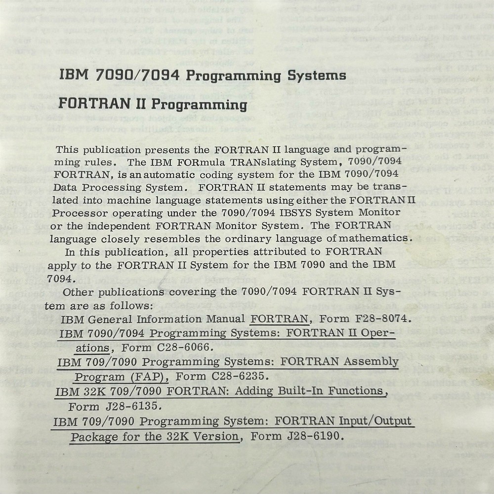 Guide to Fortran Programming Fortran Primer IBM Systems Reference Library Used