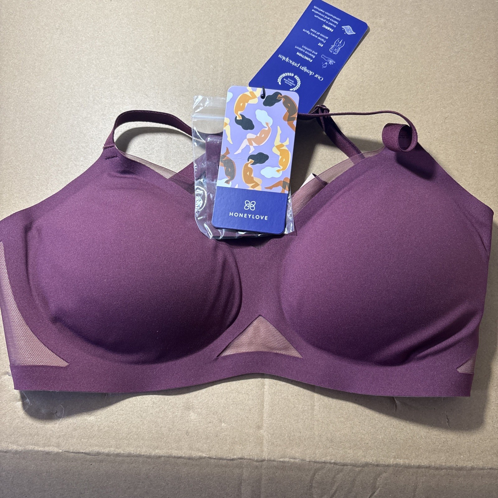 Honeylove Liftwear Crossover Bra Fig Size L, Item #LWBR0304